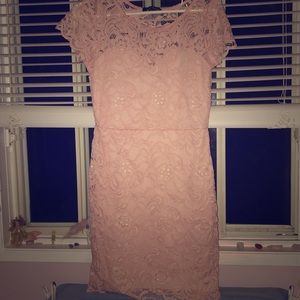 Pink lace dress